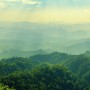 Green Mountain Silhouette Wallpaper Mural