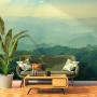Green Mountain Silhouette Wallpaper Mural