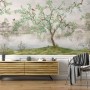 Misty Lake Landscape and Japanese Garden Wallpaper Mural