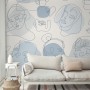 Colorful Abstract Faces Wallpaper Mural