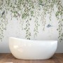 Green Hanging Leaves with Colorful Birds Wallpaper Mural