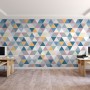 Geometric Style Colorful Triangle Wallpaper Mural