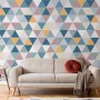 Geometric Style Colorful Triangle Wallpaper Mural