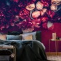 Red Dahlia Rose Floral Bouqet Wallpaper Mural