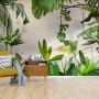 Realistic Tropical Jungle Plants Landscape Wallpaper Mural
