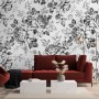 Black and White Flower Wallpaper Mural