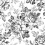 Black and White Flower Wallpaper Mural