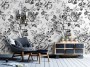 Black and White Flower Wallpaper Mural