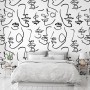 Abstract Charming Artistic Faces Wallpaper Mural