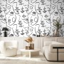 Abstract Charming Artistic Faces Wallpaper Mural