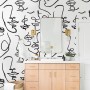 Abstract Charming Artistic Faces Wallpaper Mural