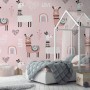 Fancy Lamb with Nursery Rainbow Wallpaper Mural