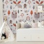 Cute Cartoon Animals with Twigs Wallpaper Mural