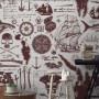 Sailor Map Adventure Kids Wallpaper Mural