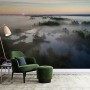 Foggy Rive Forest Landscape Wallpaper Mural
