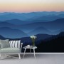 Mountain Silhouette at Sunset Wallpaper Mural