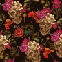 Fancy Skull Pattern Wallpaper Mural