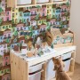 Kids Watercolor Medieval House with Plants Wallpaper Mural