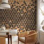 Geometric Triangle Shape Wood Texture Effect Wall Mural 