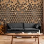 Geometric Triangle Shape Wood Texture Effect Wall Mural 