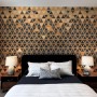 Geometric Triangle Shape Wood Texture Effect Wall Mural 