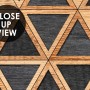 Geometric Triangle Shape Wood Texture Effect Wall Mural 