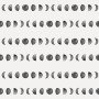 Watercolor Fullmoon Crescent Pattern Wallpaper Mural