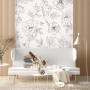 Poppy Drawing Floral Wallpaper Mural