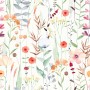 Watercolor Colorful Wildflower Garden Wallpaper Mural