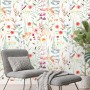 Watercolor Colorful Wildflower Garden Wallpaper Mural