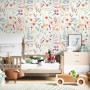 Watercolor Colorful Wildflower Garden Wallpaper Mural