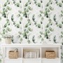 Watercolor Green Eucalyptus Leaf Wallpaper Mural