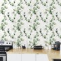 Watercolor Green Eucalyptus Leaf Wallpaper Mural
