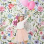 Colorful Spring Pink Wildflowers Wallpaper Mural