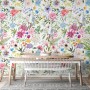 Colorful Spring Pink Wildflowers Wallpaper Mural