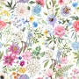 Colorful Spring Pink Wildflowers Wallpaper Mural
