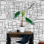 Minimalist Geometric Line Wallpaper Mural