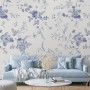 Monochrome Floral Drawing Art Wallpaper Mural