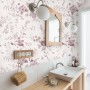 Monochrome Floral Drawing Art Wallpaper Mural