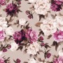 Cream Pink Peony Floral Pattern Wallpaper Mural