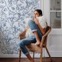 Monochrome Botanical Plants Chinoiserie Wallpaper Mural