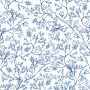 Monochrome Botanical Plants Chinoiserie Wallpaper Mural