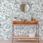 Monochrome Botanical Plants Chinoiserie Wallpaper Mural