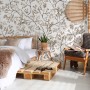 Monochrome Botanical Plants Chinoiserie Wallpaper Mural