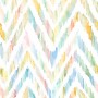 Watercolor Multicolor Chevron Ikat Design Art Wallpaper Mural