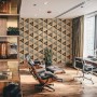 Geometric Shape Wood Look Texture Wallpaper Mural