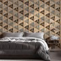 Geometric Shape Wood Look Texture Wallpaper Mural