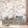 Boho Abstract Banana Leaf Art Wallpaper Mural