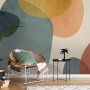 Abstract Geometric Shapes Paintbrush Art Wallpaper Mural