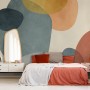 Abstract Geometric Shapes Paintbrush Art Wallpaper Mural